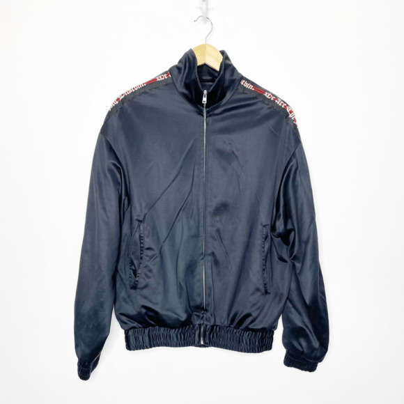 REPRESENT Clo Bomber Jacket black satin we are the flowers full zip MENS S Small - Picture 2 of 5